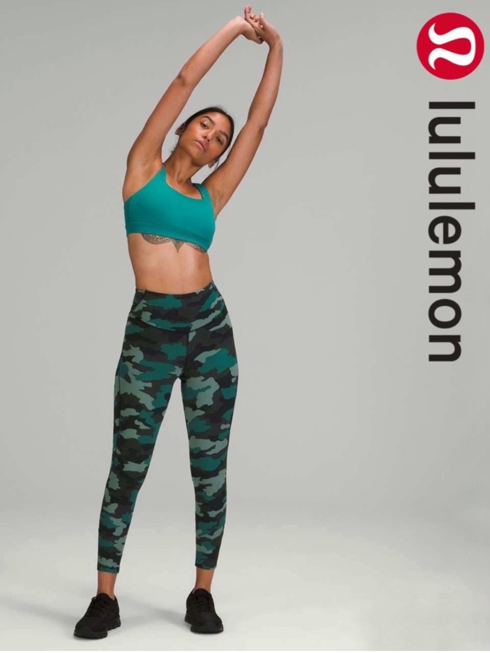 Lululemon Base Pace High-Rise Running Tight 25” Heritage 365 Camo Tidewater